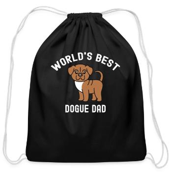 World's Best Dogue De Bordeaux Dad - Cotton Drawstring Bag - black - Front