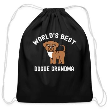 World's Best Dogue De Bordeaux Grandma - Cotton Drawstring Bag - black - Front