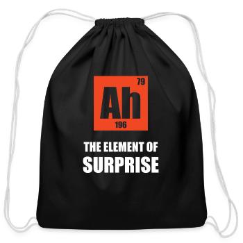 Ah 196 79 the element of surprise - Cotton Drawstring Bag - black - Front
