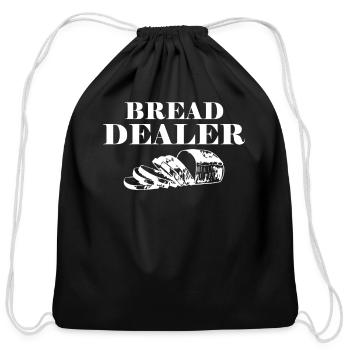 Baking Bread Making Bread Dealer - Cotton Drawstring Bag - black - Front