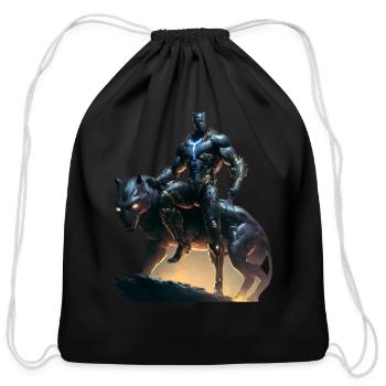 Fighters Equestrian Graphic Design Warriors - Cotton Drawstring Bag - black - Front
