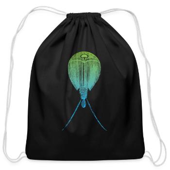 Triops Living Fossil Prehistoric Crab - Cotton Drawstring Bag - black - Front