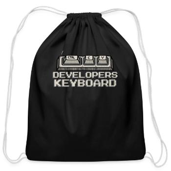 Developer Coder Funny Programming Humor Software - Cotton Drawstring Bag - black - Front