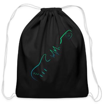 Guitar life - Cotton Drawstring Bag - black - Front