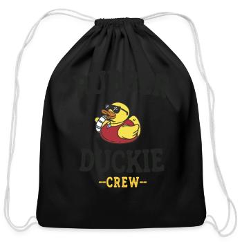 Rubber Duck Yellow Duckie Crew Bath Ducks Duckling - Cotton Drawstring Bag - black - Front