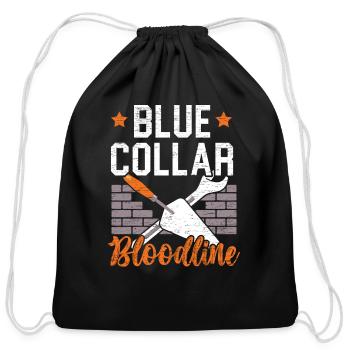 Blue Collar Bloodline Construction Bricklayer - Cotton Drawstring Bag - black - Front