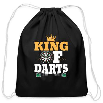 King Of Darts Bullseye Team Dartboard - Cotton Drawstring Bag - black - Front