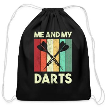 Dart Sport Club, Dartboard, Arrow Sport Dart - Cotton Drawstring Bag - black - Front