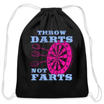 Dart Sport Club, Dartboard, Arrow Sport Dart - Cotton Drawstring Bag - black - Front