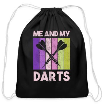 Dart Sport Club, Dartboard, Arrow Sport Dart - Cotton Drawstring Bag - black - Front