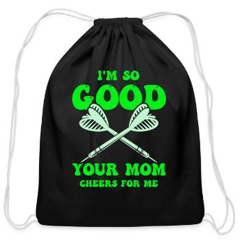 Dart Sport Club, Dartboard, Arrow Sport Dart - Cotton Drawstring Bag - black - Front