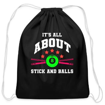 Dart Sport Club, Dartboard, Arrow Sport Dart - Cotton Drawstring Bag - black - Front