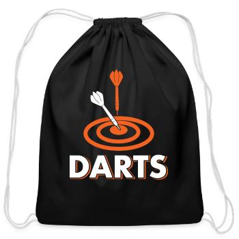 Dart Sport Club, Dartboard, Arrow Sport Dart - Cotton Drawstring Bag - black - Front