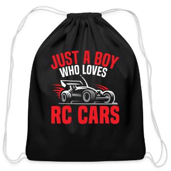 RC Car RC Racing Remote Control Model Car Lover - Cotton Drawstring Bag - black - Front