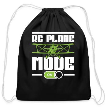 RC Airplanes RC Racing Remote Control Model Car - Cotton Drawstring Bag - black - Front