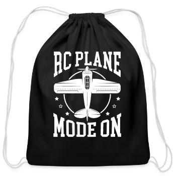 RC Airplanes RC Racing Remote Control Model Car - Cotton Drawstring Bag - black - Front