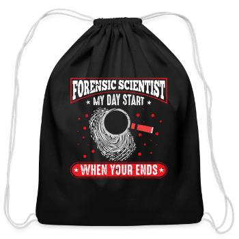 Forensic Scientist Forensic Science - Cotton Drawstring Bag - black - Front