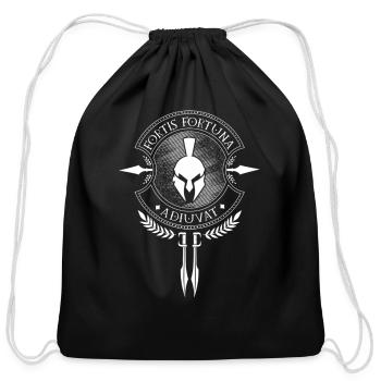 Fortis Fortuna Adiuvat Latin - Cotton Drawstring Bag - black - Front