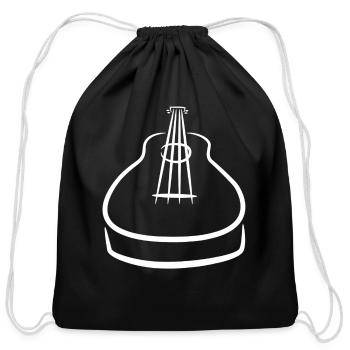 Ukulele Drawing Ukulele Enthusiast - Cotton Drawstring Bag - black - Front