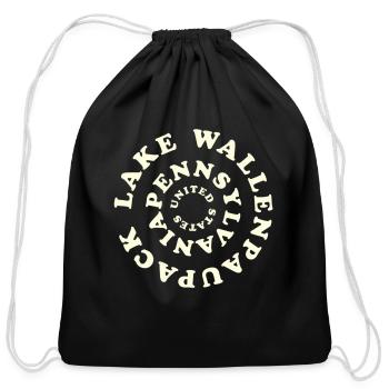 Lake Wallenpaupack Pennsylvania Trees - Cotton Drawstring Bag - black - Front