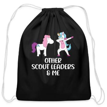 Other Scout Leaders and Me - Cotton Drawstring Bag - black - Front