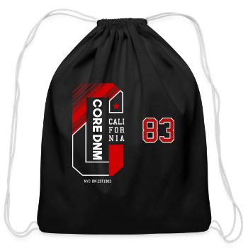 Core denim - Cotton Drawstring Bag - black - Front