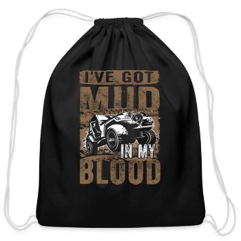 Mud In My Blood 4X4 Mudding - Cotton Drawstring Bag - black - Front