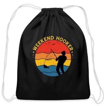 Week-end hooker - Cotton Drawstring Bag - black - Front