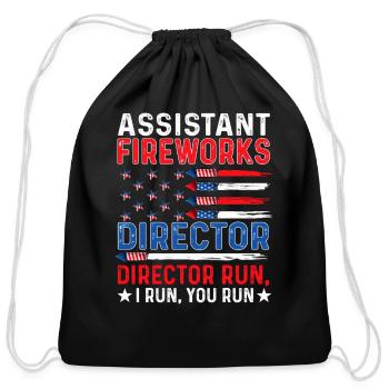 Assistant Fireworks Director Usa Independence Day - Cotton Drawstring Bag - black - Front