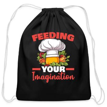 Catering Service Caterer Food Chef Waiter - Cotton Drawstring Bag - black - Front