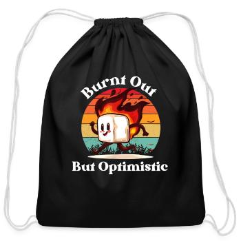 Burnt Out But Optimistic Sunset - Cotton Drawstring Bag - black - Front