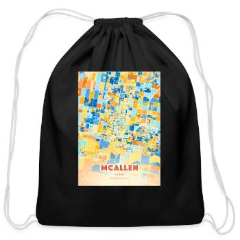 Mcallen Texas - Cotton Drawstring Bag - black - Front