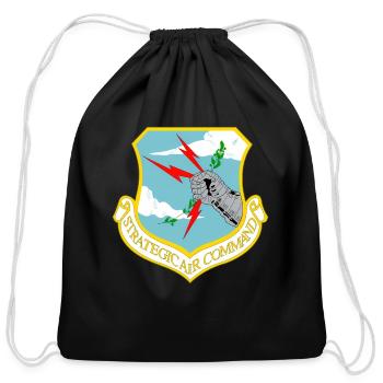 Strategic Air Command - Cotton Drawstring Bag - black - Front