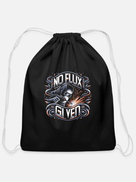 no flux given 10 - Cotton Drawstring Bag - black