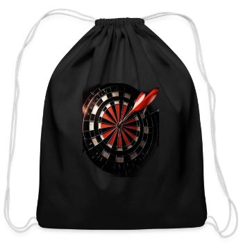 Darts Dartboard Arrow Dart Players - Cotton Drawstring Bag - black - Front