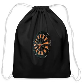 Darts Dartboard Arrow Dart Players - Cotton Drawstring Bag - black - Front