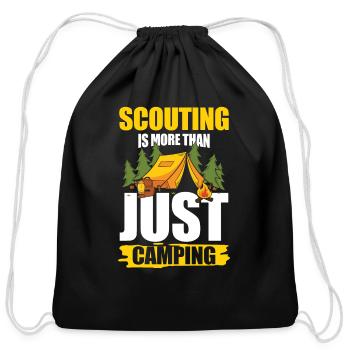 Scouting Is More Than Just Camping - Cotton Drawstring Bag - black - Front