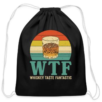 Whiskey Taste Fantastic Retro Whiskey - Cotton Drawstring Bag - black - Front
