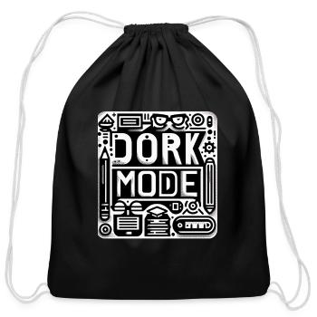 Dork Mode 11 - Cotton Drawstring Bag - black - Front