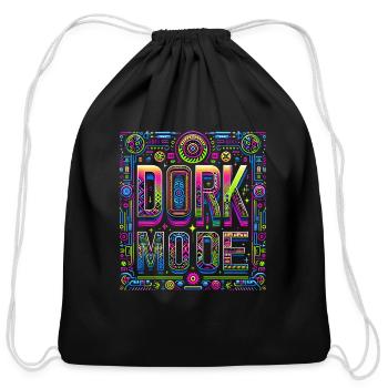 Dork Mode 10 - Cotton Drawstring Bag - black - Front