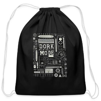 Dork Mode 13 - Cotton Drawstring Bag - black - Front