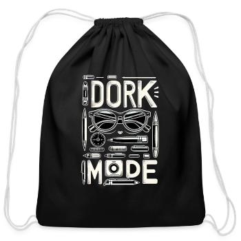Dork Mode 6 - Cotton Drawstring Bag - black - Front