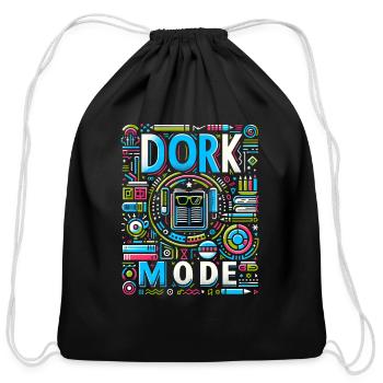 Dork Mode 14 - Cotton Drawstring Bag - black - Front