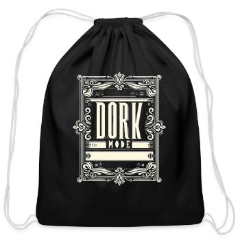 Dork Mode 15 - Cotton Drawstring Bag - black - Front