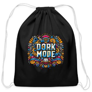Dork Mode 8 - Cotton Drawstring Bag - black - Front