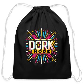 Dork Mode 9 - Cotton Drawstring Bag - black - Front