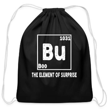Funny Bu Element of Surprise - Cotton Drawstring Bag - black - Front