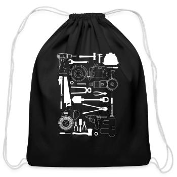 Tools Tool Craftsman - Cotton Drawstring Bag - black - Front