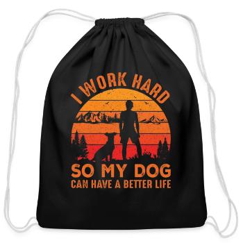 MY DOG CAN HAVE A BEETER LIFER - Cotton Drawstring Bag - black - Front