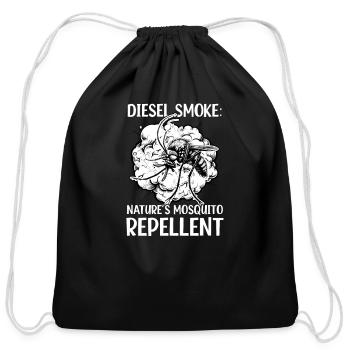 Diesel Car Lover Diesel Smoke Mosquito Repellent - Cotton Drawstring Bag - black - Front